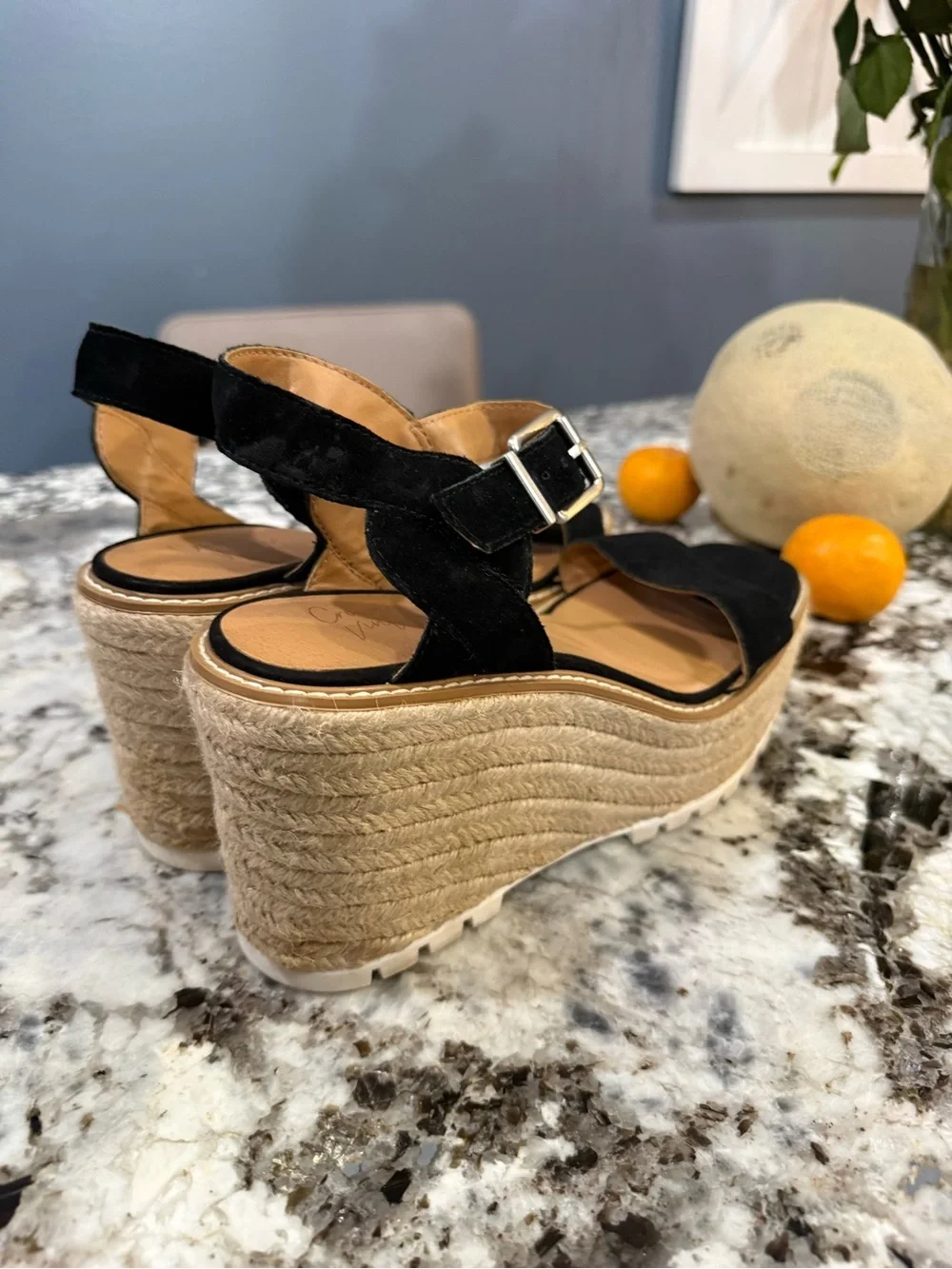 Crown Vintage Platform Espadrilles Wedge Sandals woman’s size 9.5
